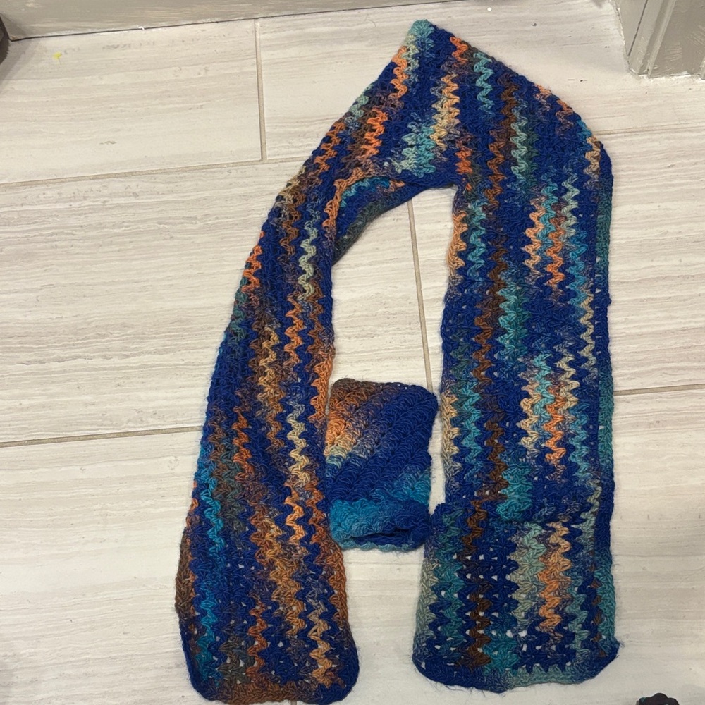 Colorful Hand Made Knit Head, Neck, Wrist Warmer
